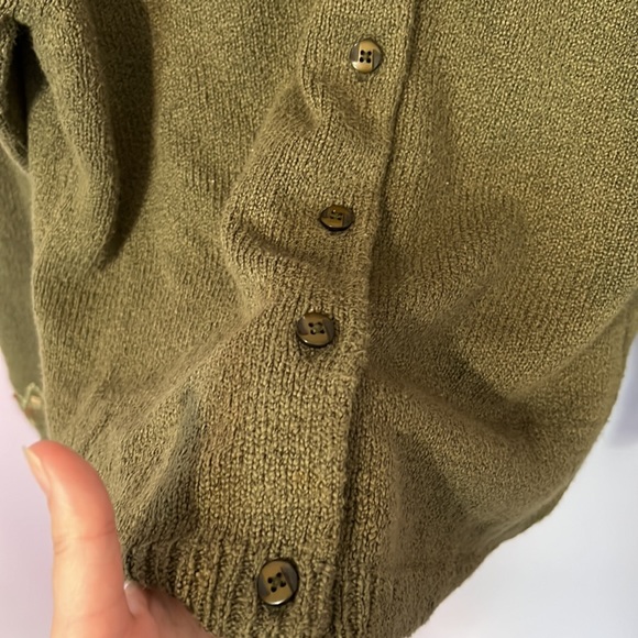 Woolrich Green Wool Embroidered Cardigan Sweater - Picture 10 of 13